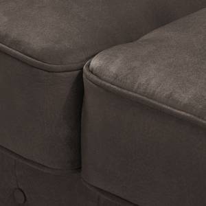 Fauteuil Chesterfield Pintano Aspect cuir vieilli - Gris marron