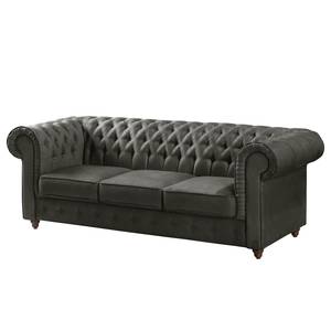 Sofa Pintano (3-Sitzer) Antiklederoptik - Dunkelgrau