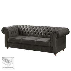 Sofa Pintano (3-Sitzer) Antiklederoptik - Dunkelgrau