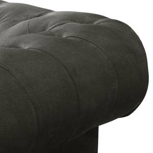 Fauteuil Chesterfield Pintano antieke leerlook - Donkergrijs