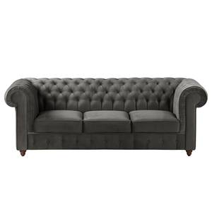 Sofa Pintano (3-Sitzer) Samt - Grau