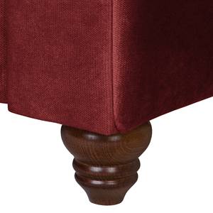 Fauteuil Chesterfield Pintano Velours - Rouge