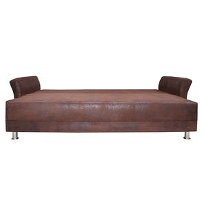 Canapé convertible Josephine Aspect cuir antique - Marron