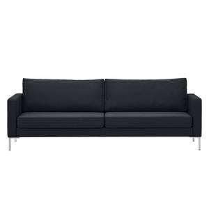 Sofa Portobello (3-Sitzer) Webstoff Stoff Ramira: Anthrazit - Eckig