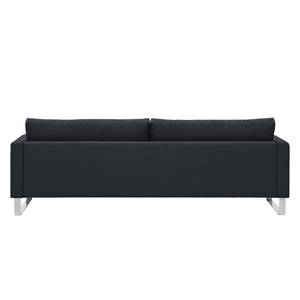 Sofa Portobello (3-Sitzer) Webstoff Stoff Ramira: Anthrazit - Kufen