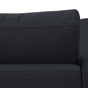 Sofa Portobello (3-Sitzer) Webstoff Stoff Ramira: Anthrazit - Kufen