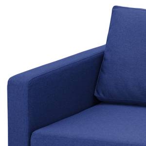 Sofa Portobello (3-Sitzer) Webstoff Stoff Ramira: Blau - Eckig