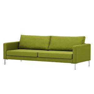 Sofa Portobello (3-Sitzer) Webstoff Stoff Ramira: Limette - Eckig