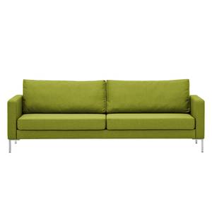 Sofa Portobello (3-Sitzer) Webstoff Stoff Ramira: Limette - Eckig