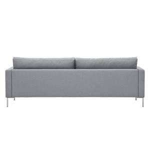 Sofa Portobello (3-Sitzer) Webstoff Stoff Ramira: Silber - Eckig