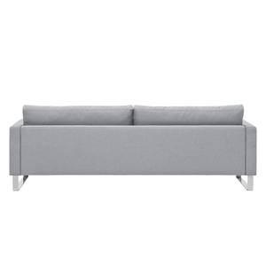 Sofa Portobello (3-Sitzer) Webstoff Stoff Ramira: Silber - Kufen