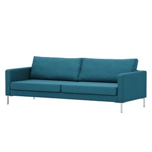 Sofa Portobello (3-Sitzer) Webstoff Stoff Ramira: Türkis - Eckig