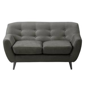 Sofa Rometta (2-Sitzer) Antiklederlook - Dunkelgrau