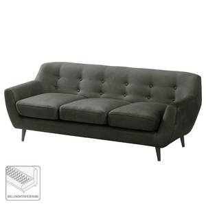 Sofa Rometta (3-Sitzer) Antiklederlook - Dunkelgrau