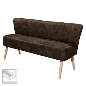 Sitzbank Rotnes (3-Sitzer) Antiklederlook - Espresso - Beige