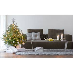 Sofa Roxbury (3-Sitzer) Webstoff Stoff Kiara: Grau-Braun - Breite: 220 cm