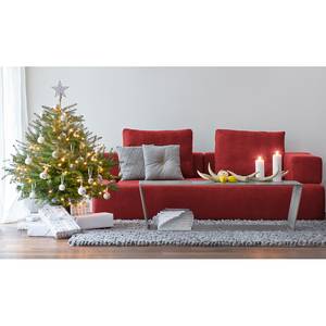 Sofa Roxbury (3-Sitzer) Webstoff Stoff Kiara: Rot - Breite: 220 cm