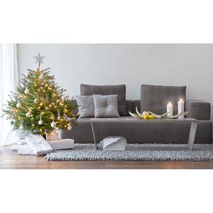 Sofa Roxbury (3-Sitzer) Webstoff Stoff Kiara: Grau - Breite: 220 cm