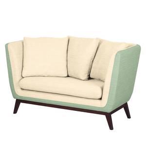 Sofa Sagone (2-Sitzer) Webstoff Mint / Cremeweiß