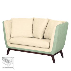 Sofa Sagone (2-Sitzer) Webstoff Mint / Cremeweiß