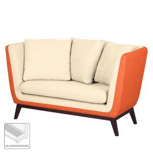 Sofa Sagone (2-Sitzer) Webstoff Orange / Cremeweiß