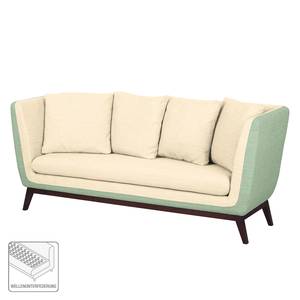 Sofa Sagone (3-Sitzer) Webstoff Mint / Cremeweiß