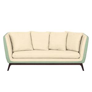 Sofa Sagone (3-Sitzer) Webstoff Mint / Cremeweiß