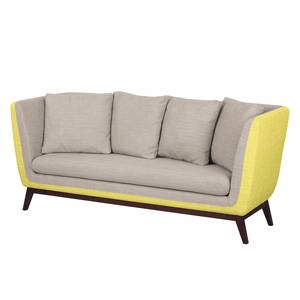 Sofa Sagone (3-Sitzer) Webstoff Gelb / Hellgrau