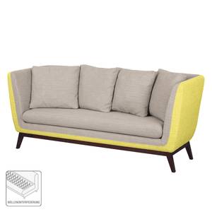 Sofa Sagone (3-Sitzer) Webstoff Gelb / Hellgrau