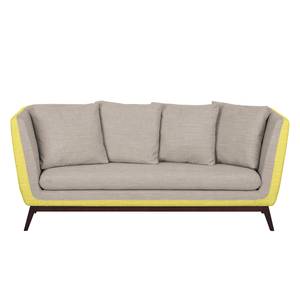 Sofa Sagone (3-Sitzer) Webstoff Gelb / Hellgrau