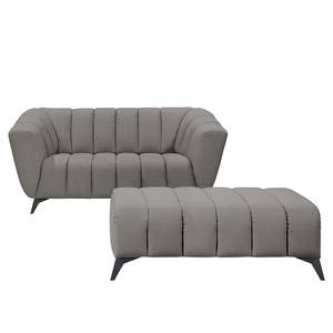 Sofa Salou (2-Sitzer) Webstoff Grau - Textil - 180 x 86 x 100 cm
