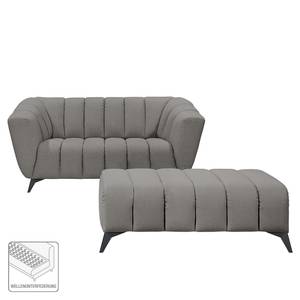 Sofa Salou (2-Sitzer) Webstoff Grau - Textil - 180 x 86 x 100 cm