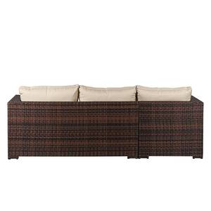 Lounge Set Paradise Lounge (inkl. Tisch) Polyrattan/Stoff Braun/Beige