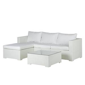 Lounge Sitzgruppe Paradise Lounge Polyrattan/Textil Weiß