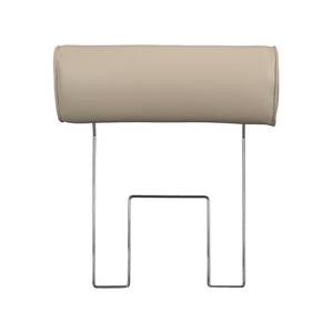 Canapé Sharon (2,5 places) Cuir véritable beige - Appui-tête réglable