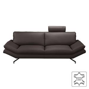 Sofa Sharon (2,5-Sitzer) Echtleder Mocca Mit Kopfstütze