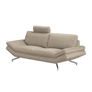 Sofa Sharon (2,5-Sitzer) Webstoff Beige Mit Kopfstütze