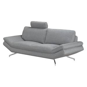 Sofa Sharon (2,5-Sitzer) Webstoff Grau Mit Kopfstütze