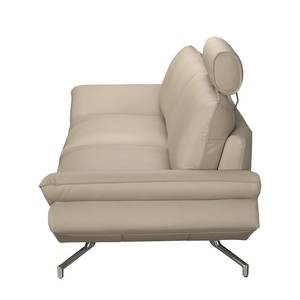 Sofa Sharon (3-Sitzer) Echtleder Echtleder - Beige - Mit Kopfstüze