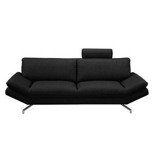 Sofa Sharon (3-Sitzer) Webstoff Webstoff - Schwarz - Keine Funktion