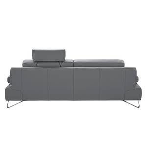 Sofa Silvano (2,5-Sitzer) Kunstleder Grau - Kopfstütze verstellbar