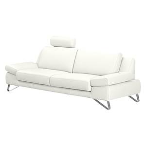 Sofa Silvano (2,5-Sitzer) Kunstleder - Weiß - Kopfstütze verstellbar