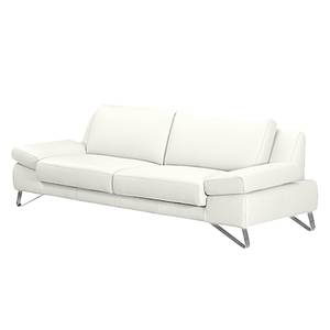 Sofa Silvano (2,5-Sitzer) Kunstleder - Weiß - Kopfstütze verstellbar