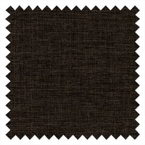 Canapé Silvano (2,5 places) Tissu marron / Noir - Sans appui-tête