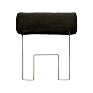 Canapé Silvano (2,5 places) Tissu marron / Noir - Avec appui-tête