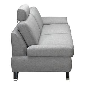 Sofa Silvano (2,5-Sitzer) Webstoff Grau Kopfstütze verstellbar