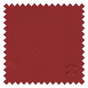 Divano Silvano (3 sedute) Vera pelle rosso carminio - Poggiatesta regolabile