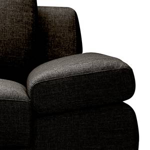 Divano Silvano (a 3 sedute) Tessuto marrone-nero - Poggiatesta regolabile
