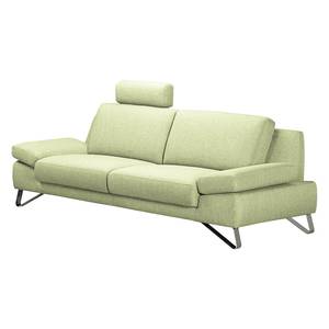 Sofa Silvano (3-Sitzer) Webstoff Grün Kopfstütze verstellbar