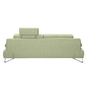 Sofa Silvano (3-Sitzer) Webstoff Grün Kopfstütze verstellbar